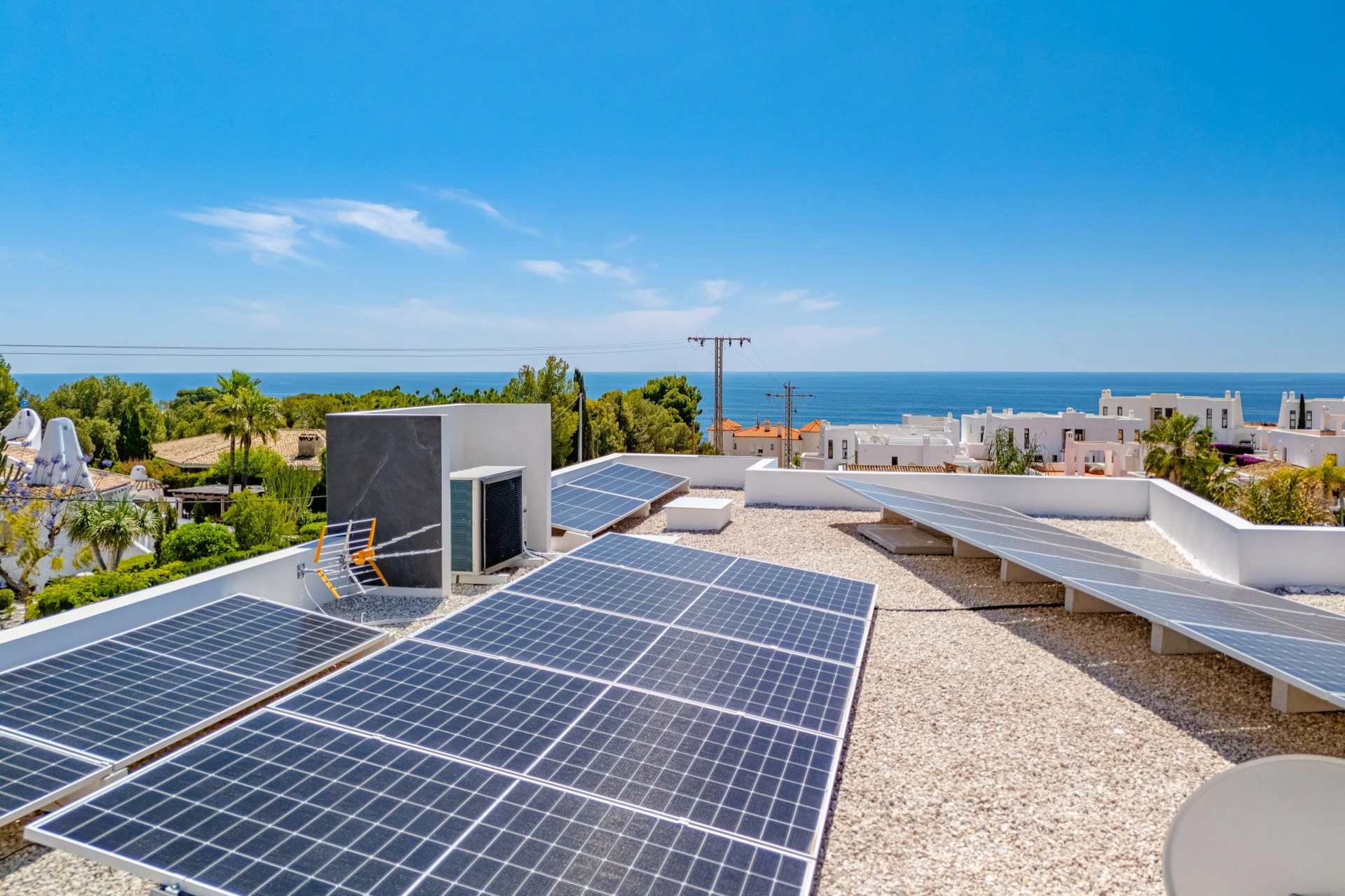 Luxury villa inspired by Ibiza with sea views and a rooftop oasis for sale in Calpe.