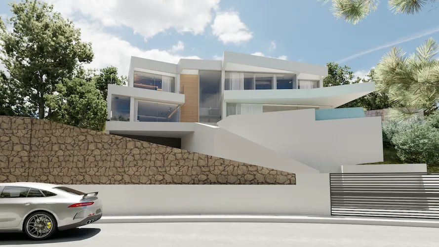 Vila modernă nou-construită de vânzare în Altea Hills
