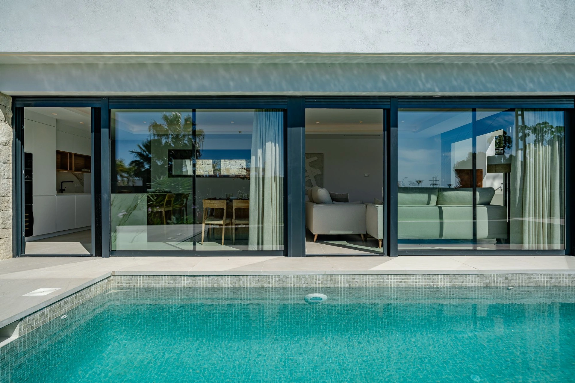 Luxury villa inspired by Ibiza with sea views and a rooftop oasis for sale in Calpe.