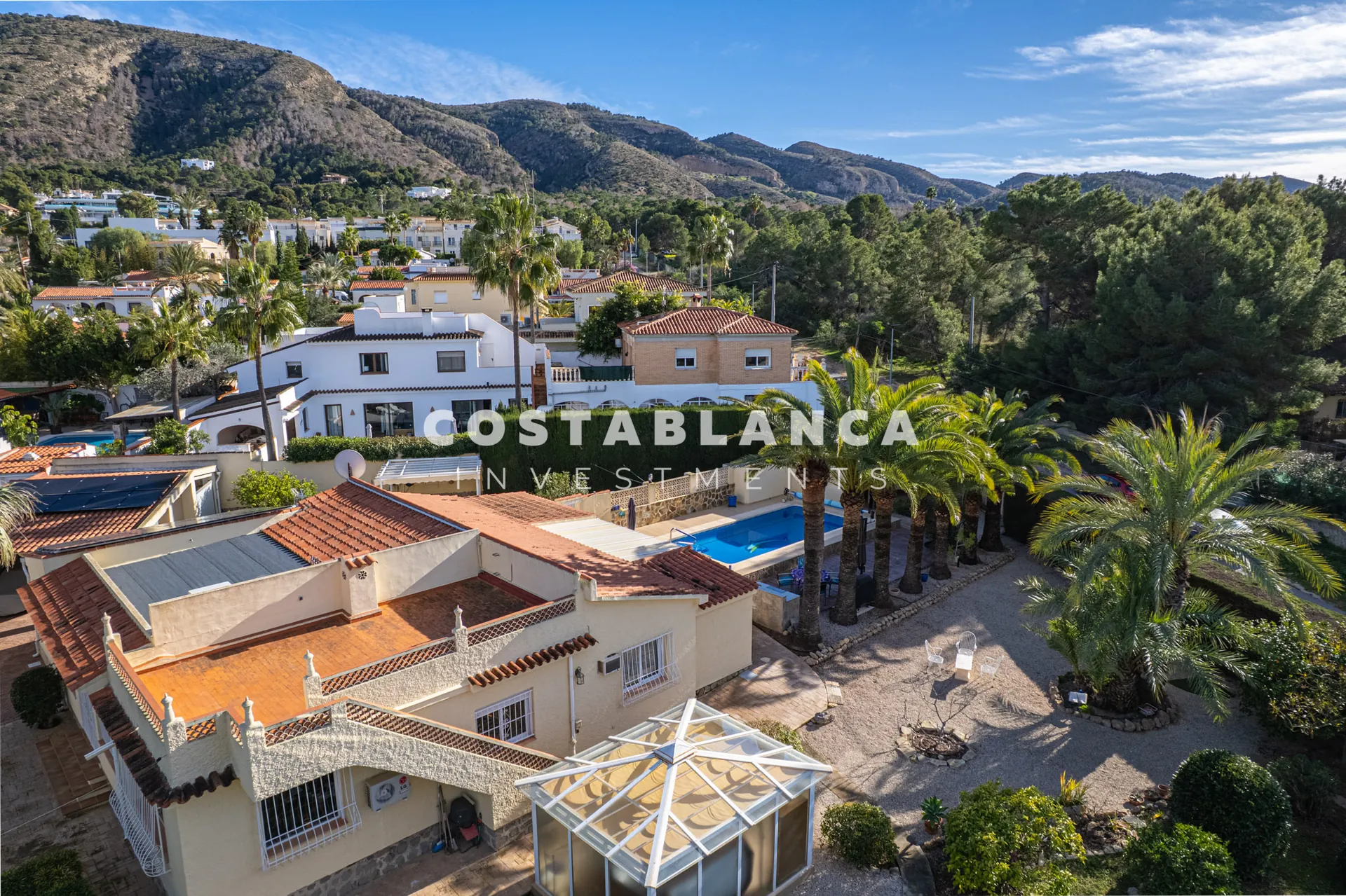 Single Floor Villa with Pool and Solar Panels in Quiet Area of L’Albir