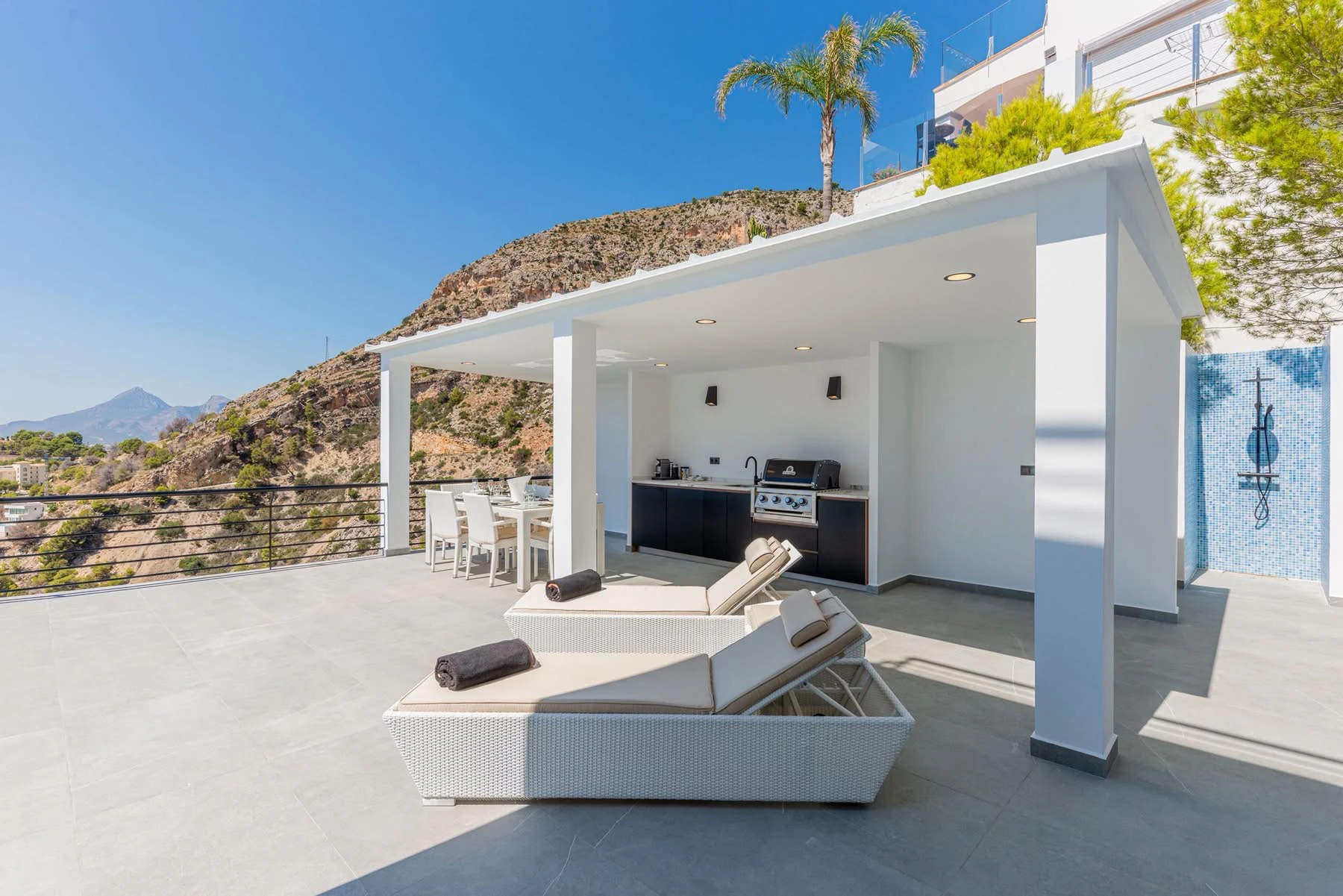 Designer villa with endless views of the Costa Blanca for sale in Altea Hills.