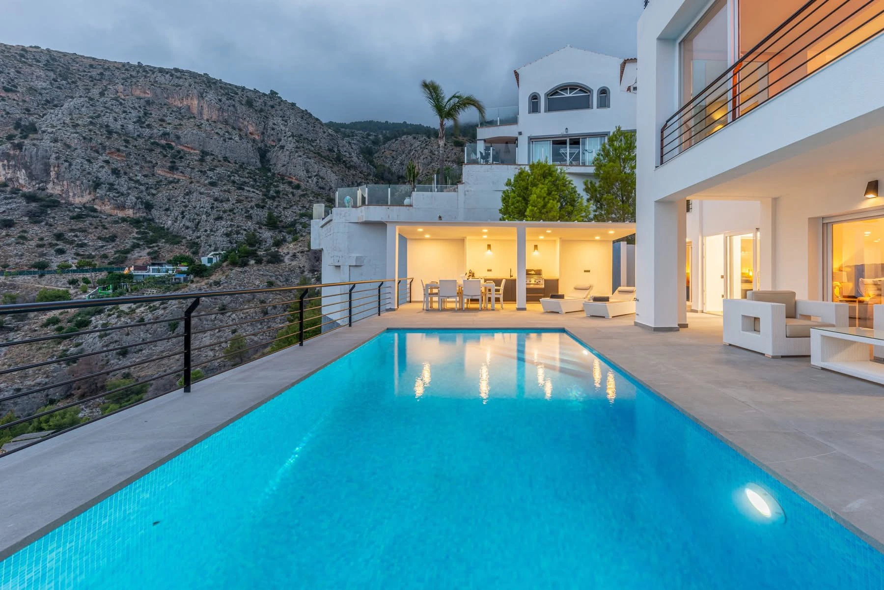 Designer villa with endless views of the Costa Blanca for sale in Altea Hills.