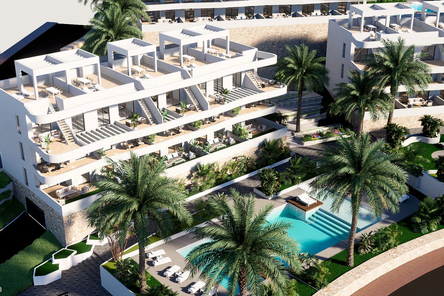 Apartament modern nou de vânzare în Finestrat cu vedere la mare.