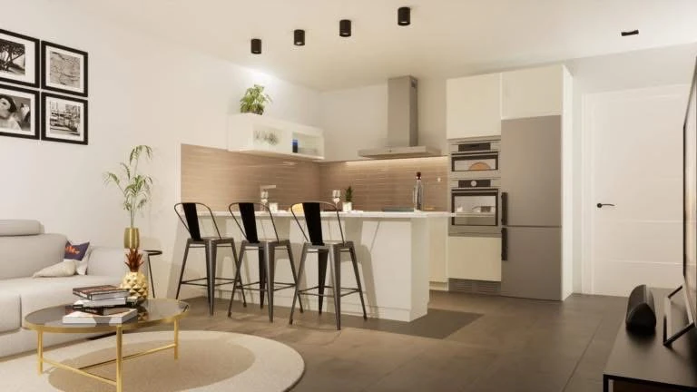 Apartament nou exclusiv, mobilat, cu grădină privată și piscină privată de vânzare în Finestrat / Benidorm.