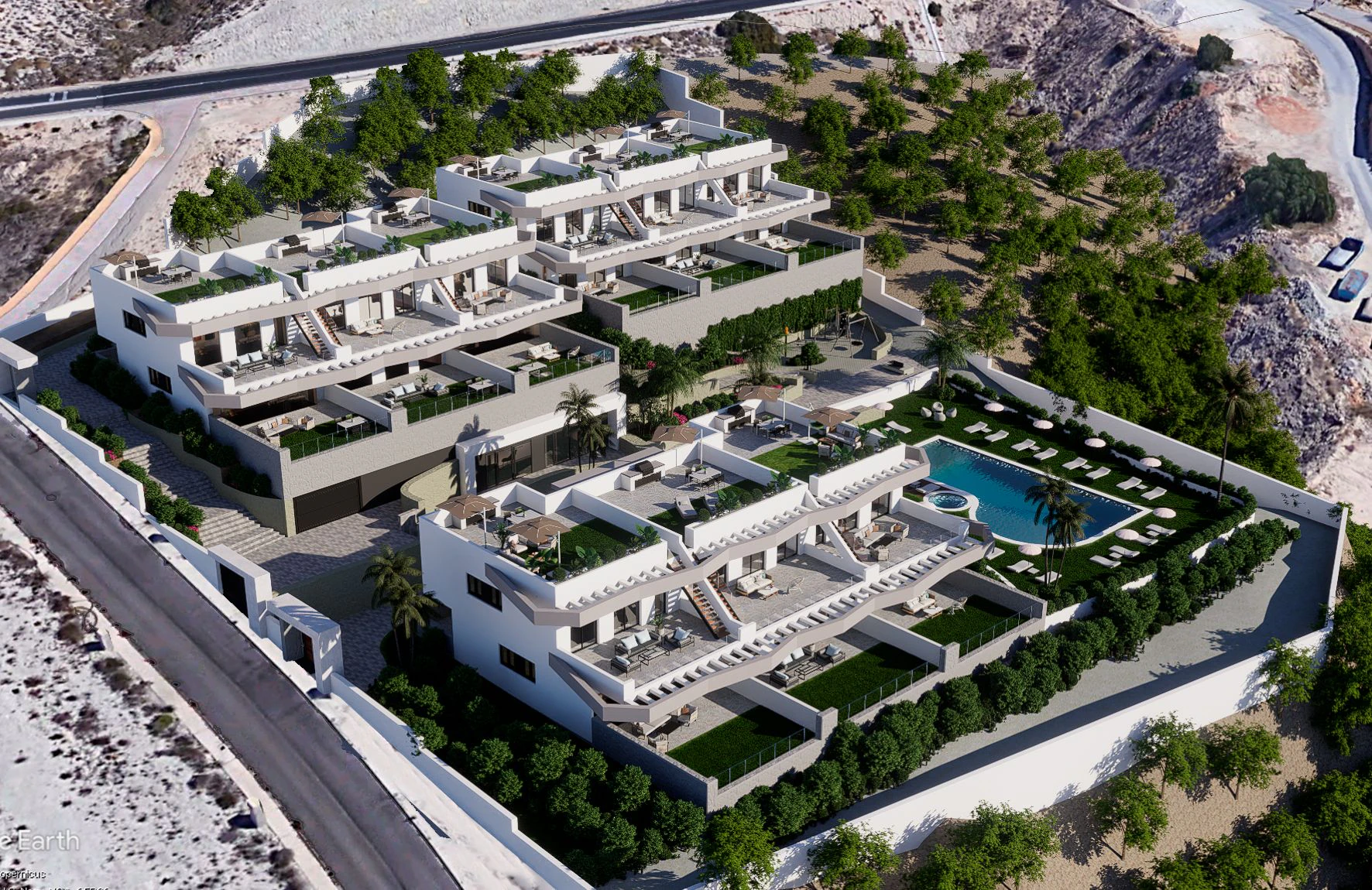 Bungalow cu solariu deasupra de vânzare în Finestrat, Benidorm - final 2027