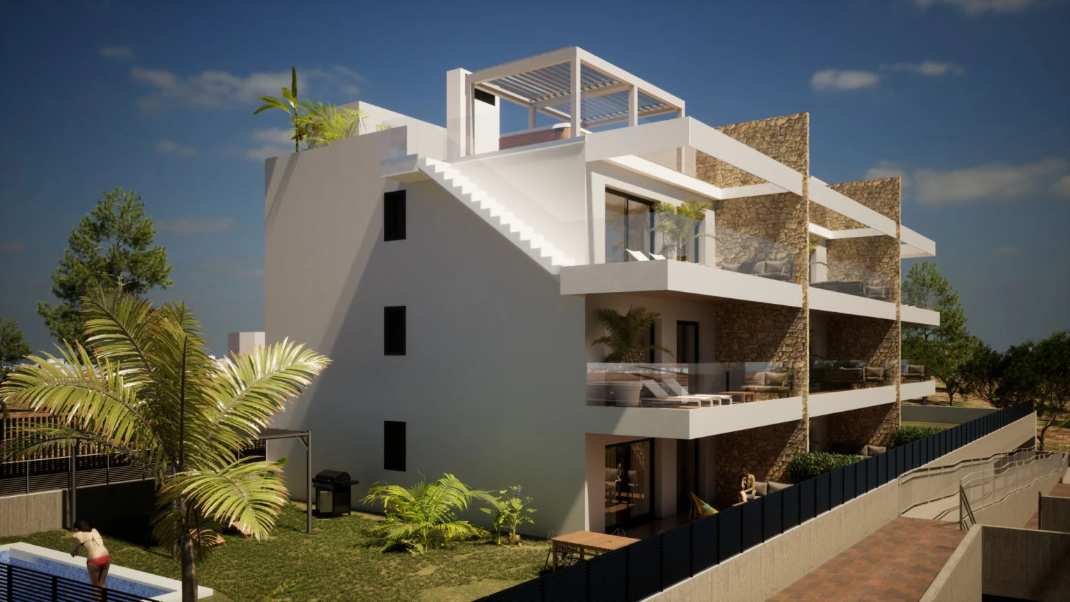 New penthouse with a 73 m² solarium for sale in Finestrat / Benidorm Costa Blanca.