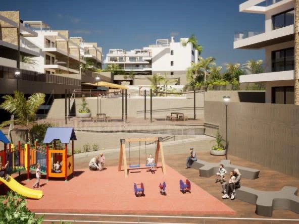 Apartament nou exclusiv, mobilat, cu grădină privată și piscină privată de vânzare în Finestrat / Benidorm.