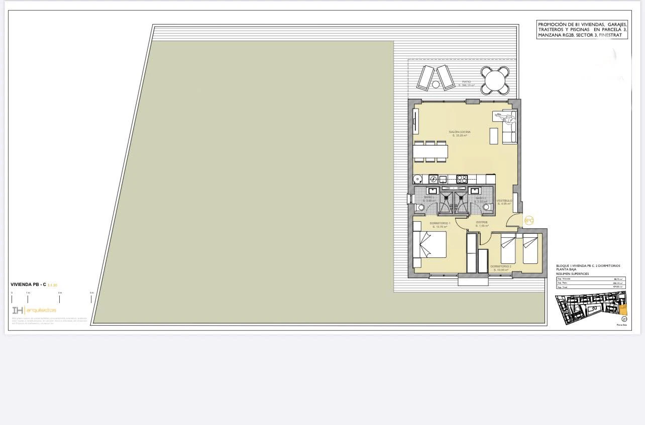 Apartament nou exclusiv, mobilat, cu grădină privată și piscină privată de vânzare în Finestrat / Benidorm.