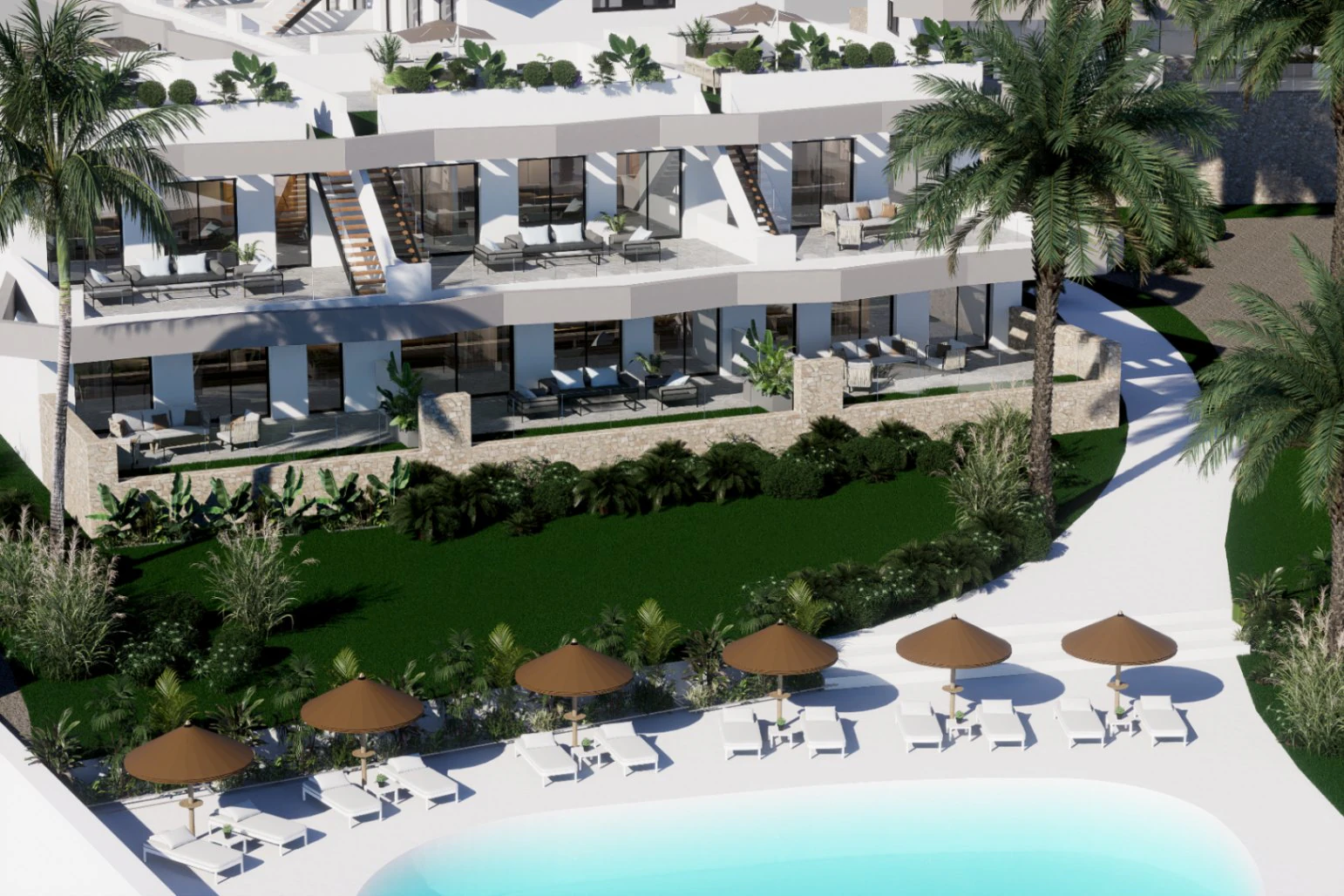 Bungalow în construcție cu vederi impresionante la mare de vânzare în Balcón de Finestrat, Benidorm - Octombrie 2027