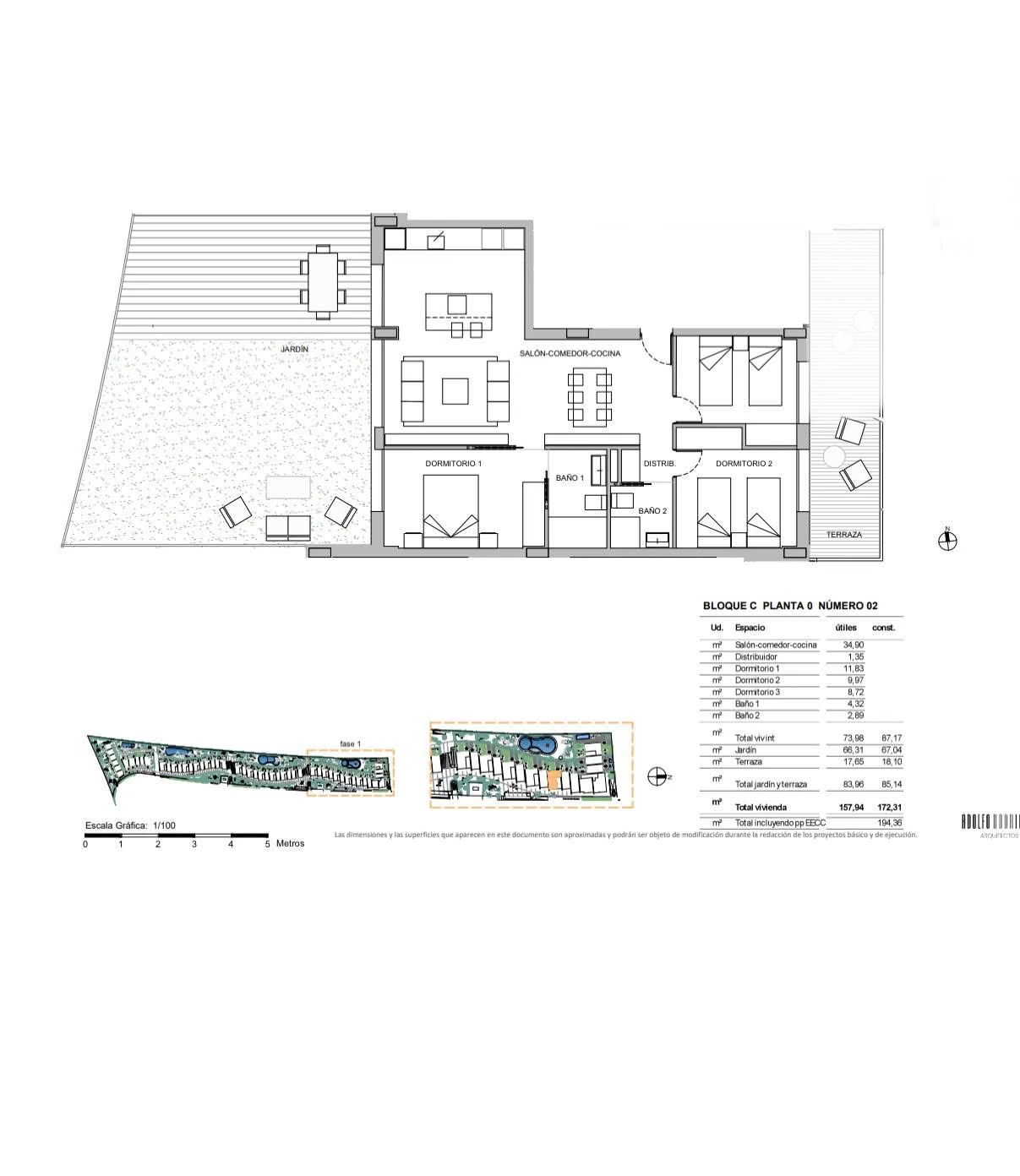 Apartament modern cu 3 dormitoare și grădină de vânzare în La Nucía - Finalizare 1T 2028