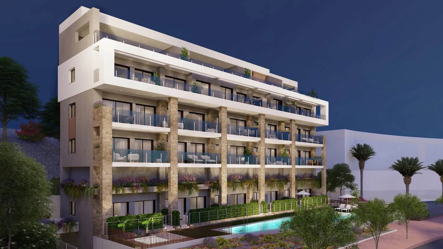 Apartament cu 2 dormitoare în construcție, situat la prima linie a plajei, de vânzare în Villajoyosa - Octombrie 2027
