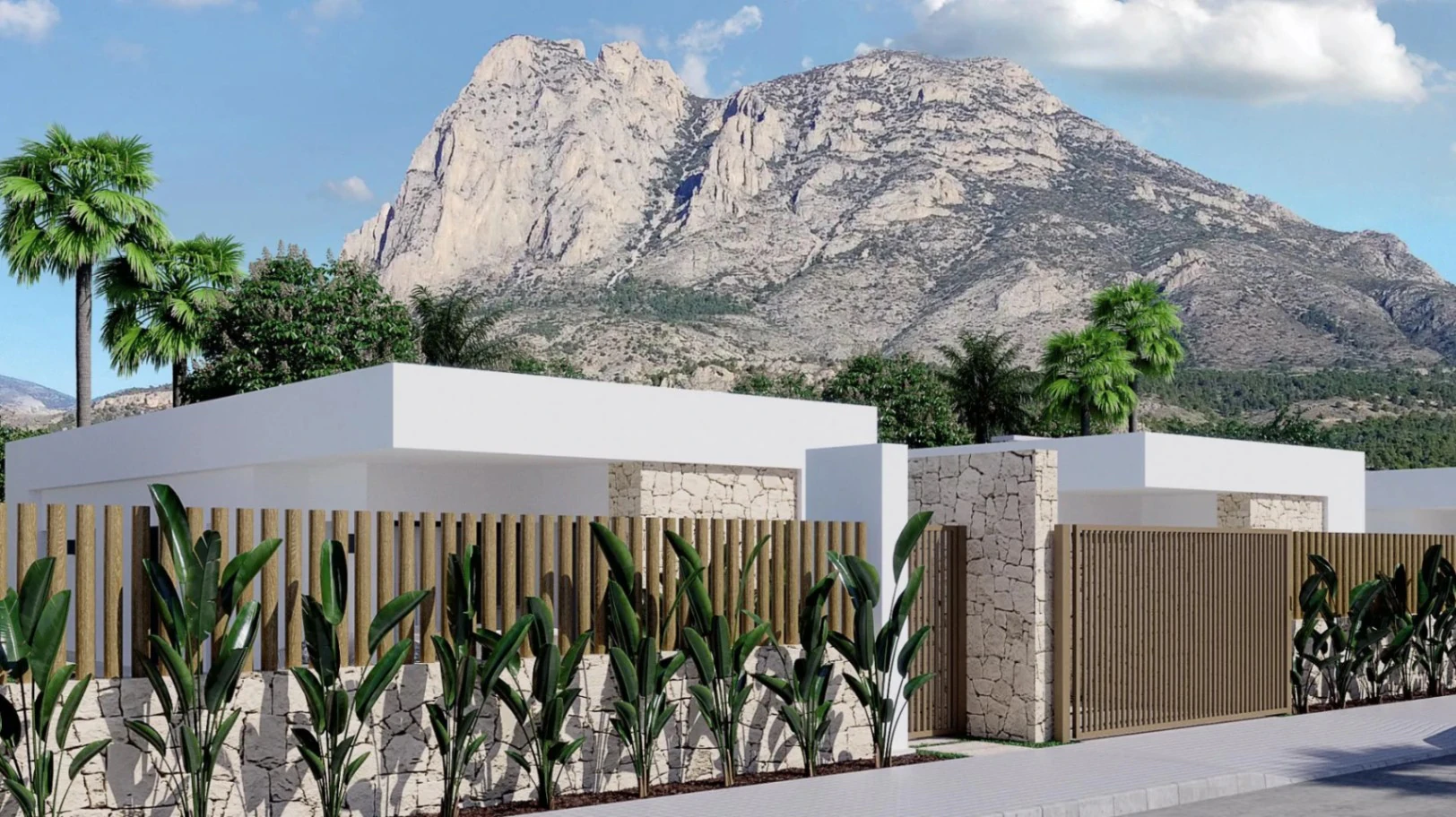 Casă modernă mediteraneană cu subsol de vânzare în Finestrat