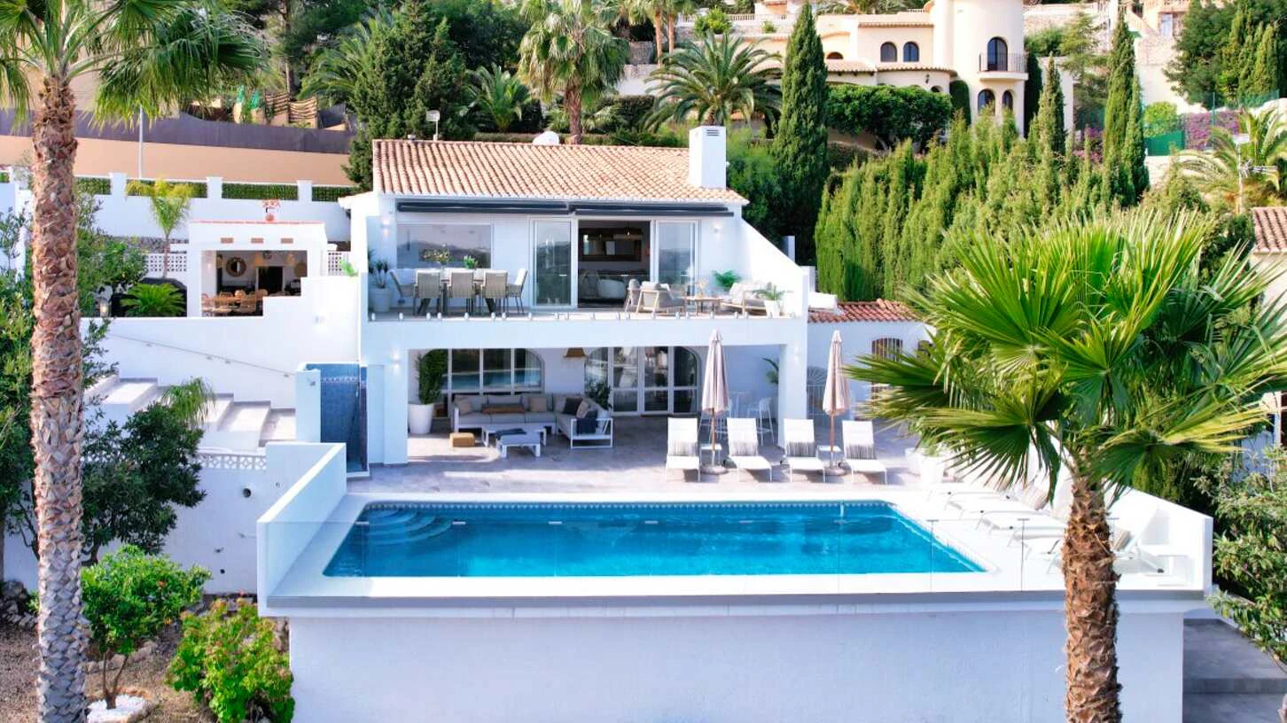 Ibiza style villa with amazing sea views for sale in Calpe