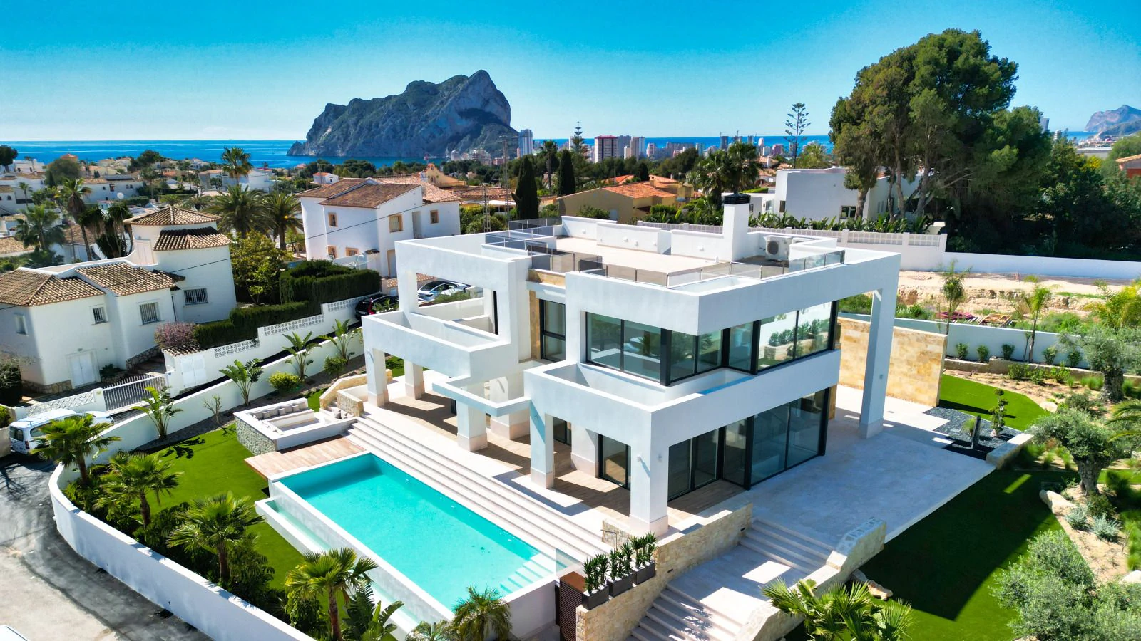 Modern villa with sea views in La Fustera, Benissa