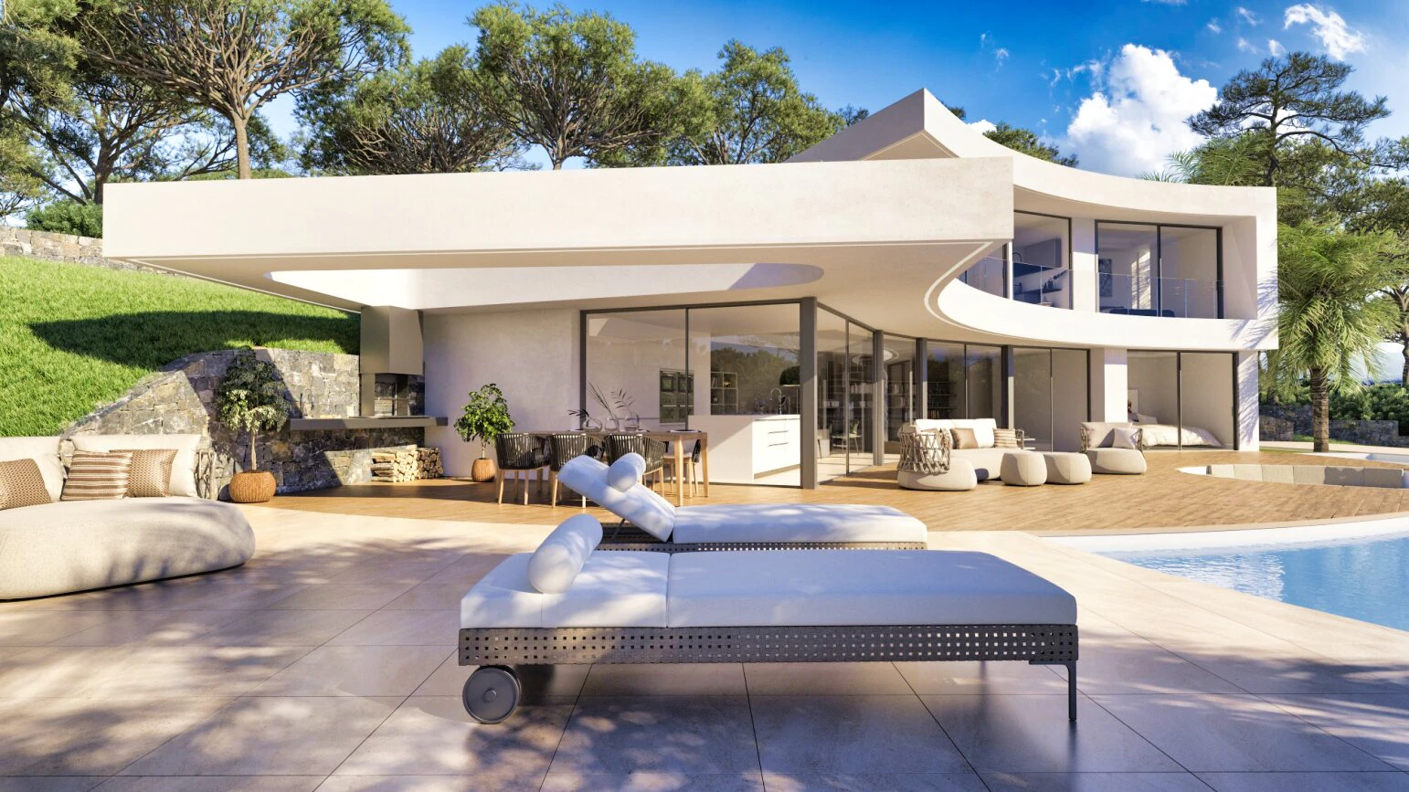 Moderne villa met zeezicht te koop in Javea