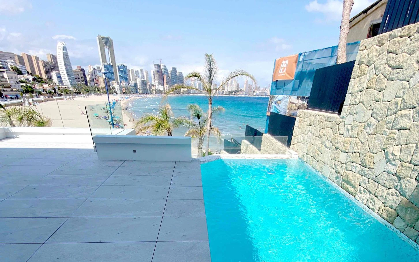 Luxury duplex on the beachfront of Poniente beach with fabulous sea views in Benidorm, Costa Blanca.