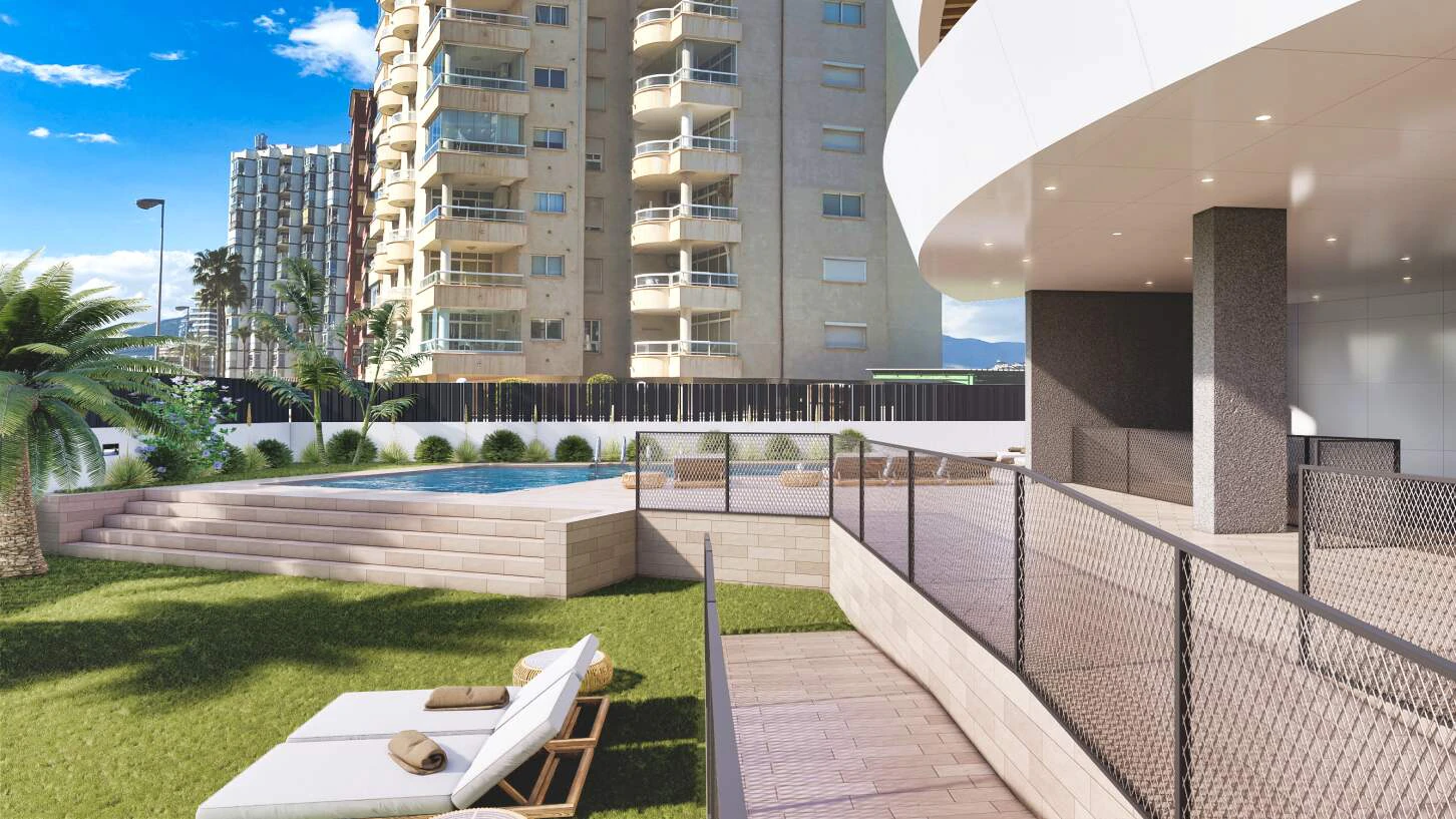 Ekskluzywny widok na morze nowo wybudowany apartament 3 piętro na 2 linii morza w Calpe obok plaży