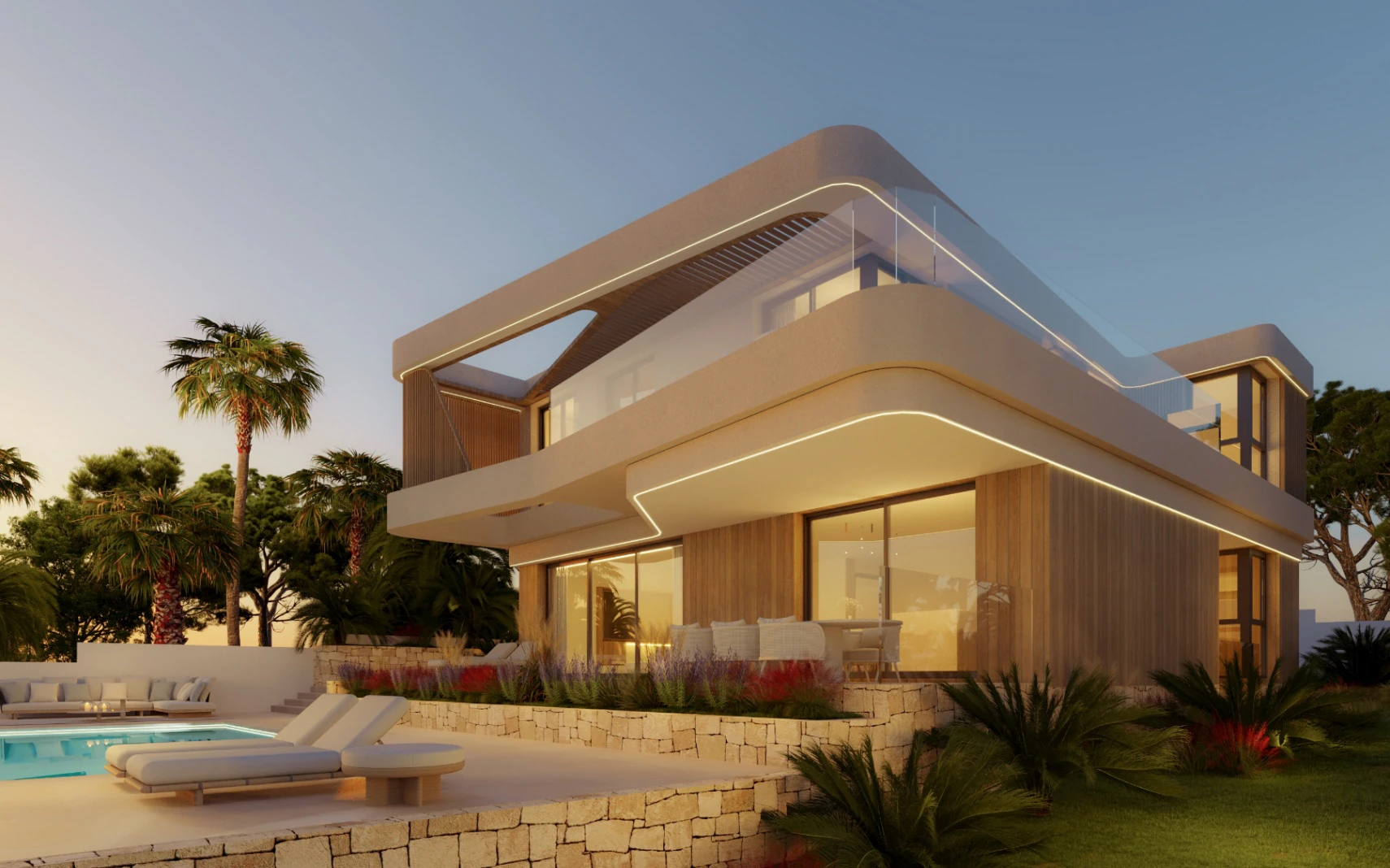 Stunning luxury villa with contemporary design and sea views in Benissa Costa, Costa Blanca.