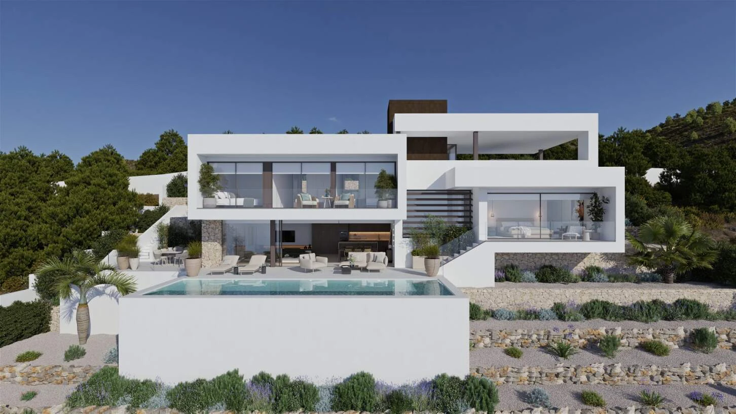 Luxury detached villa with stunning sea views in an exclusive residential area in Altea, Costa Blanca.