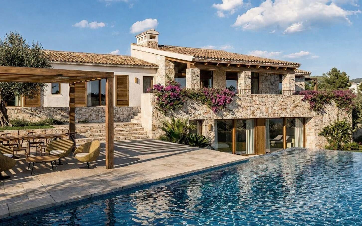 Prachtige mediterrane villa met privézwembad, verzorgde tuin en uitzicht op zee, in Cumbre de Sol, Benitachell, Costa Blanca noord.