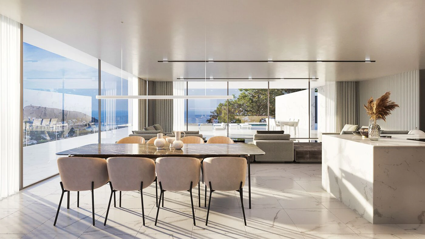 Luxury modern villa with sea views in Moraira.