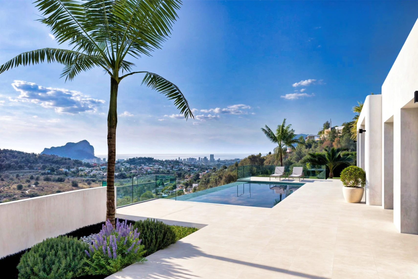 Elegante moderne villa in Calpe met uitzicht op zee en zwembad