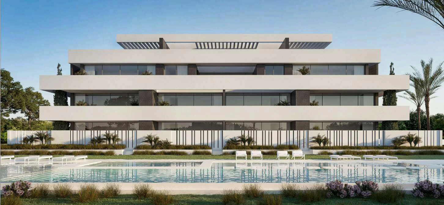 Stijlvol nieuw appartement op de begane grond met een privé tuin in een exclusieve residentie in La Nucía, Costa Blanca.