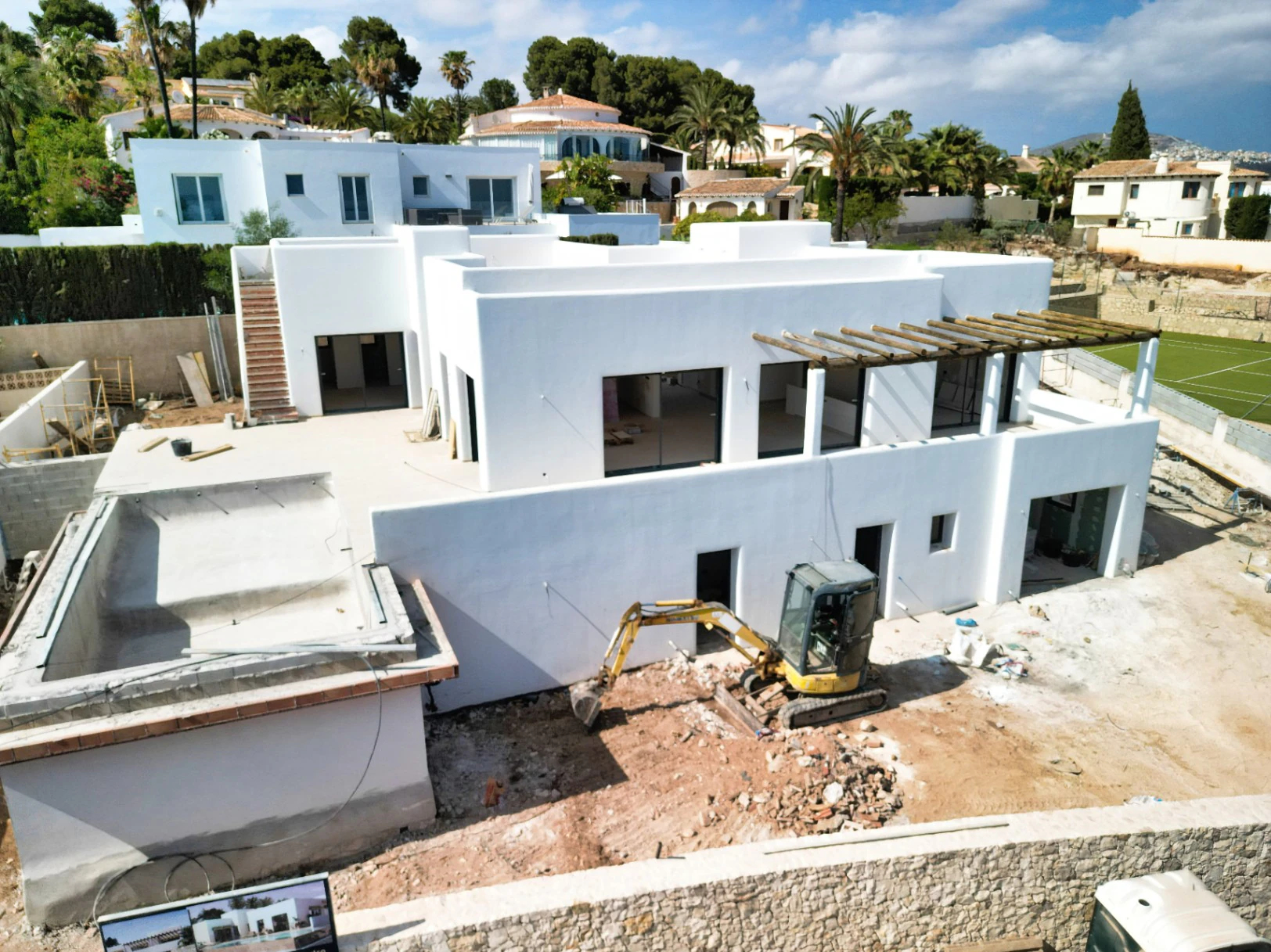 Beautiful modern villa with sea views for sale in Moraira