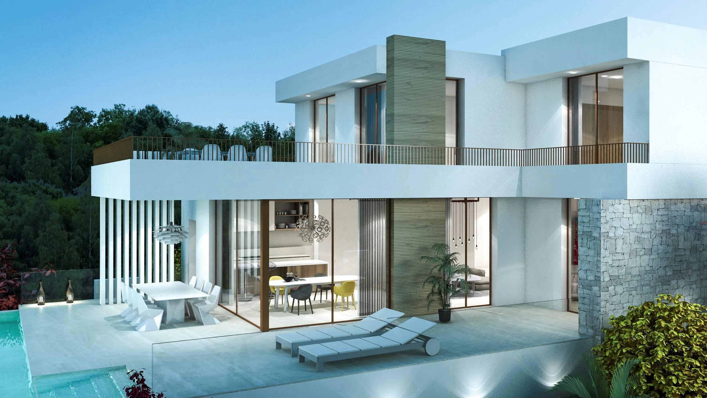 Vlak perceel met een project voor een moderne villa in Calpe