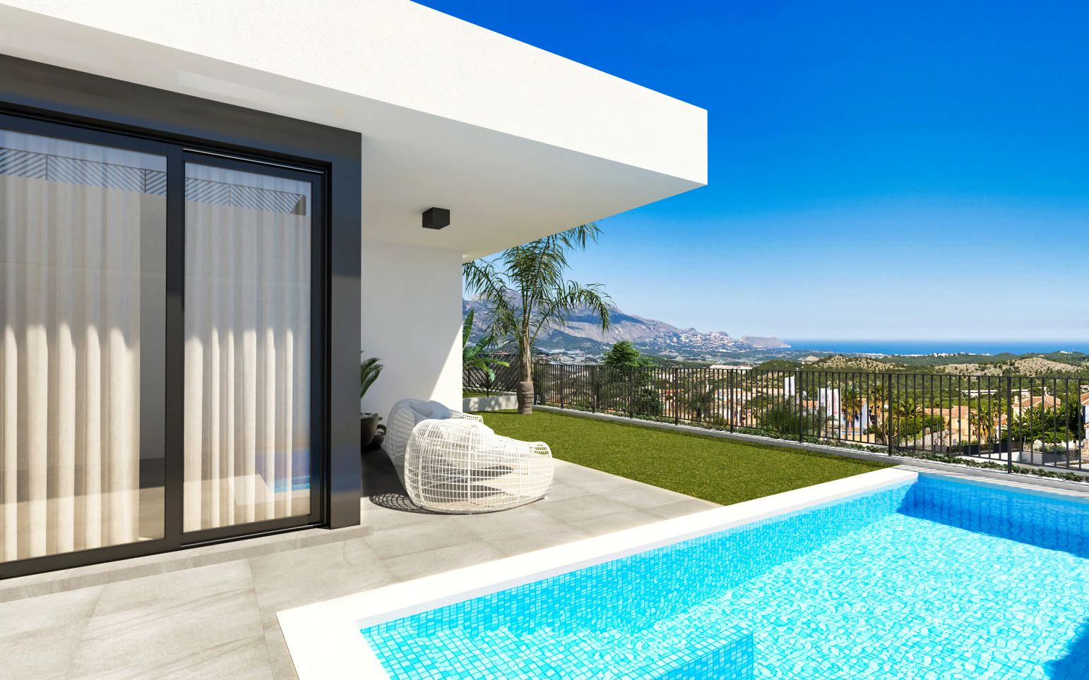 Villa with breathtaking sea views for sale in Polop