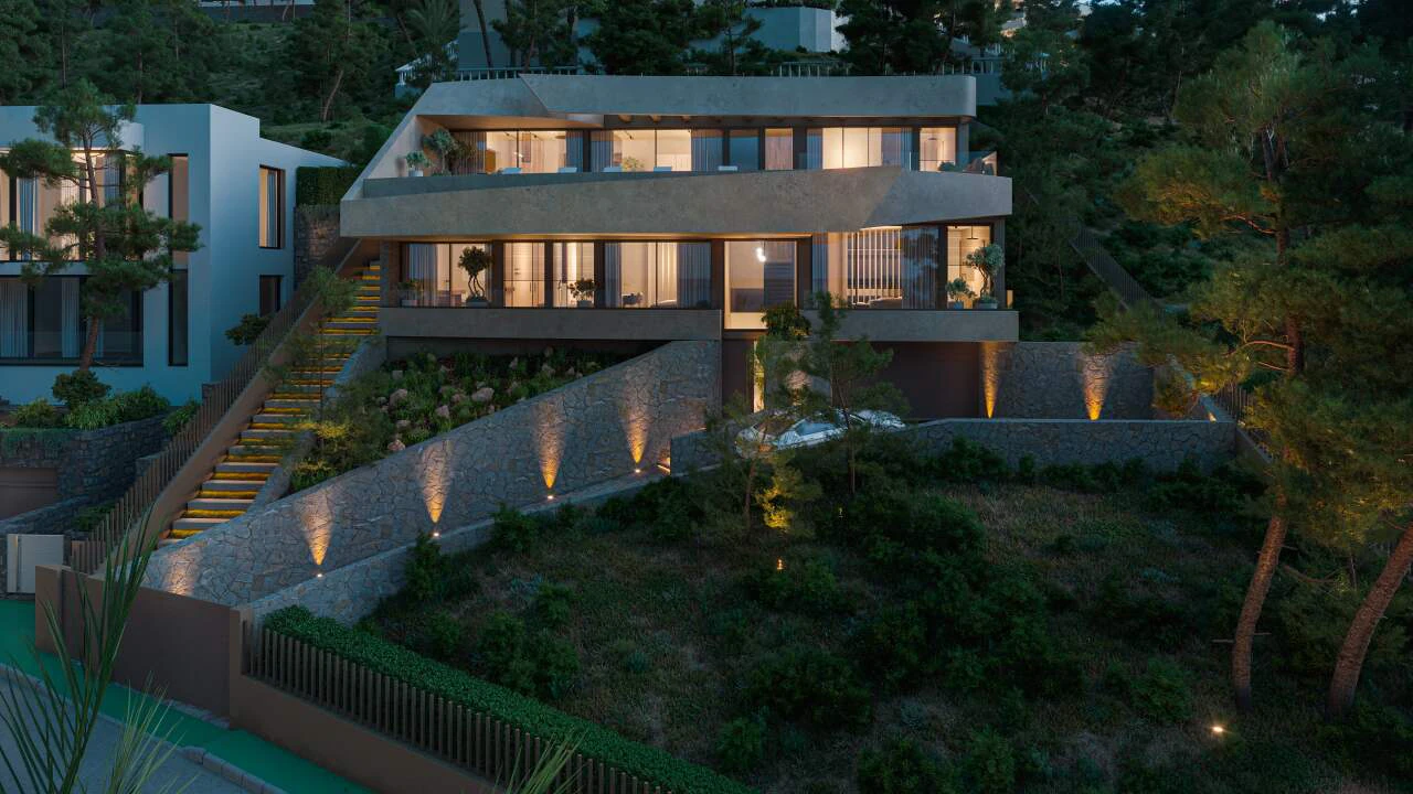 Exclusive contemporary luxury villa under construction in Altea Hills with panoramic views