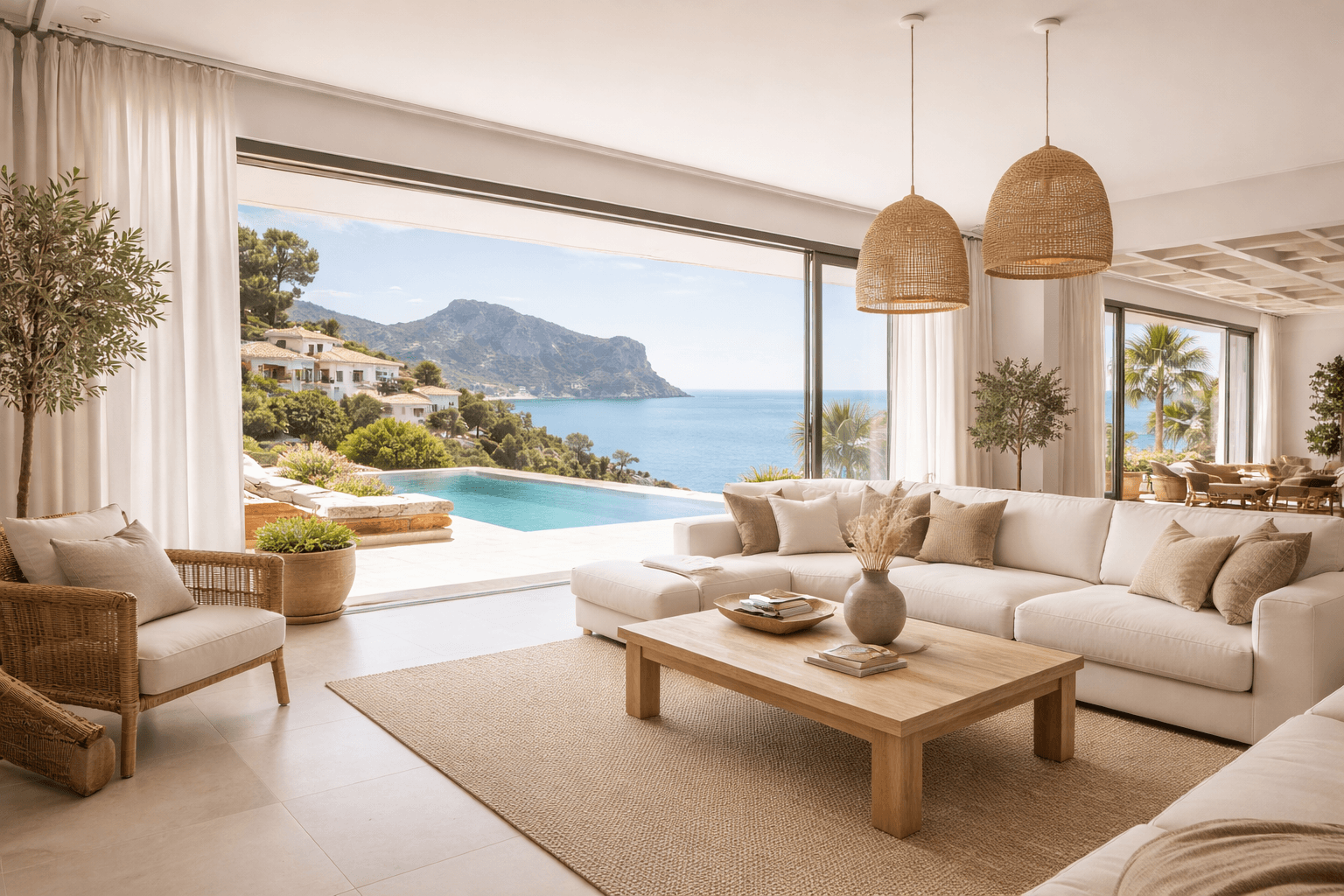 Interiorismo minimalista para casas de costa: El arte de enmarcar el Mediterráneo