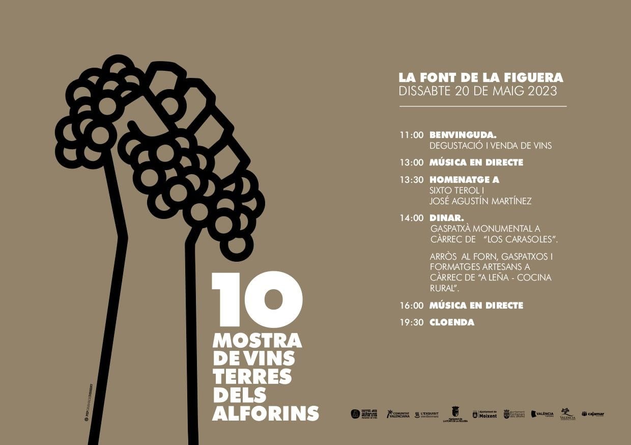 Vuelve el 20 de mayo la 10ª Muestra de Vinos de "Terres dels Alforins"