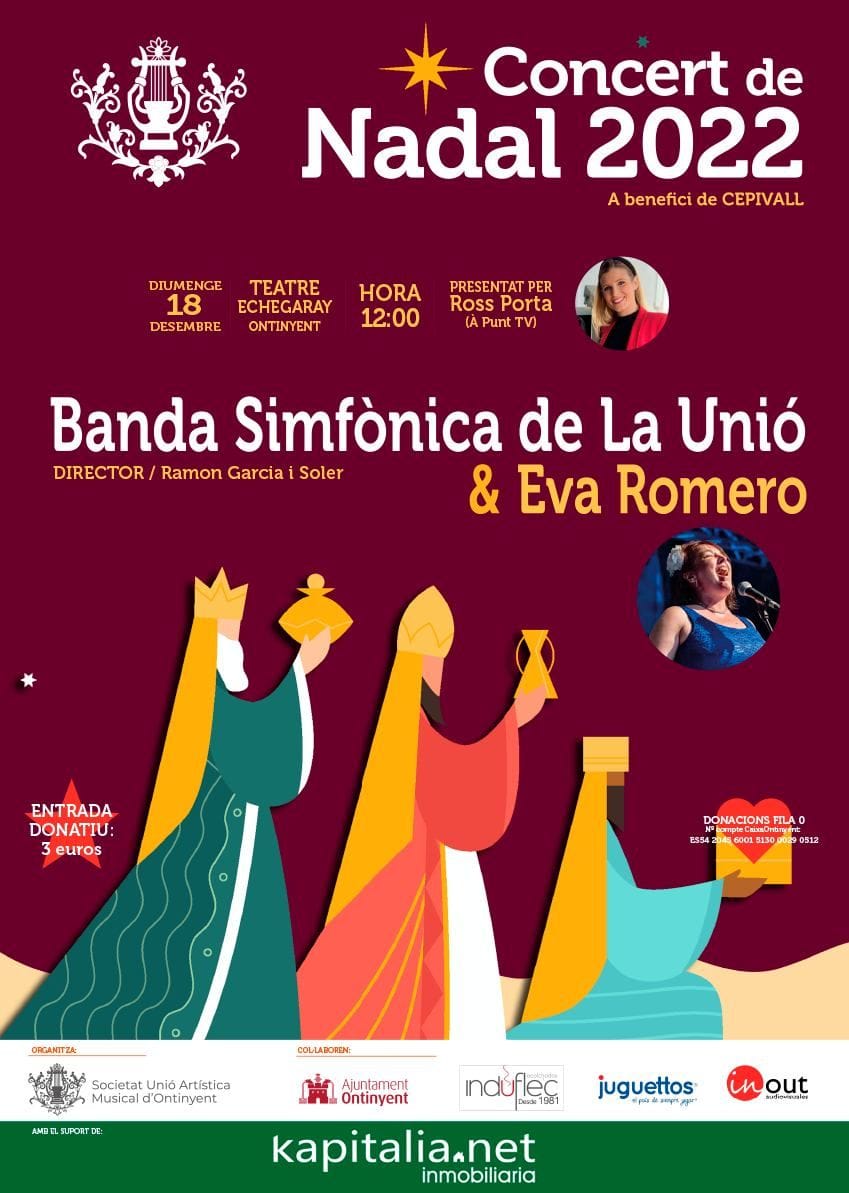 Vuelve el tradicional Concierto de Navidad de la Societat Unió Artística Musical de Ontinyent