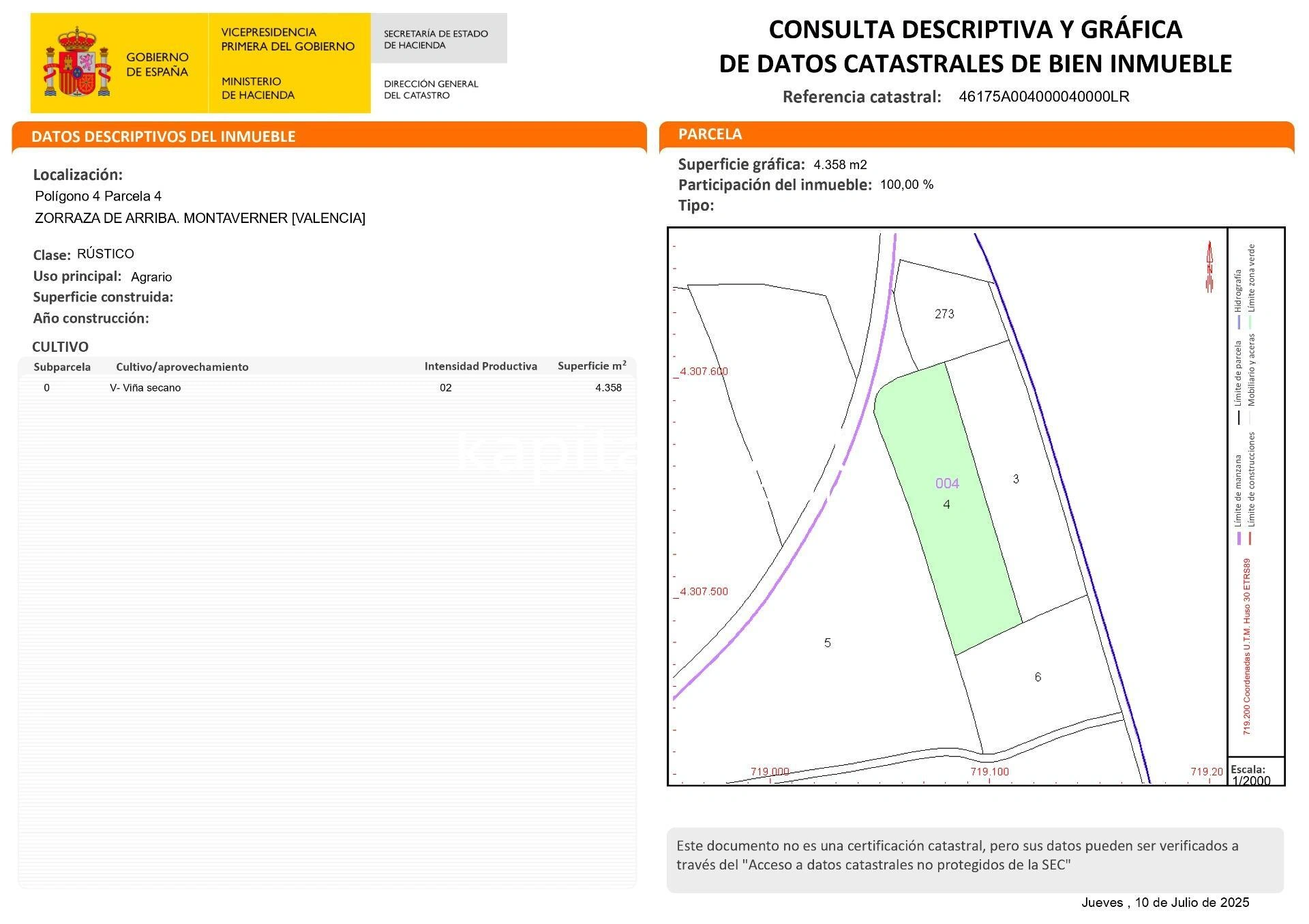 10000 - Parcelas a la venta en Bufali, Montaverner y Alfarrasi