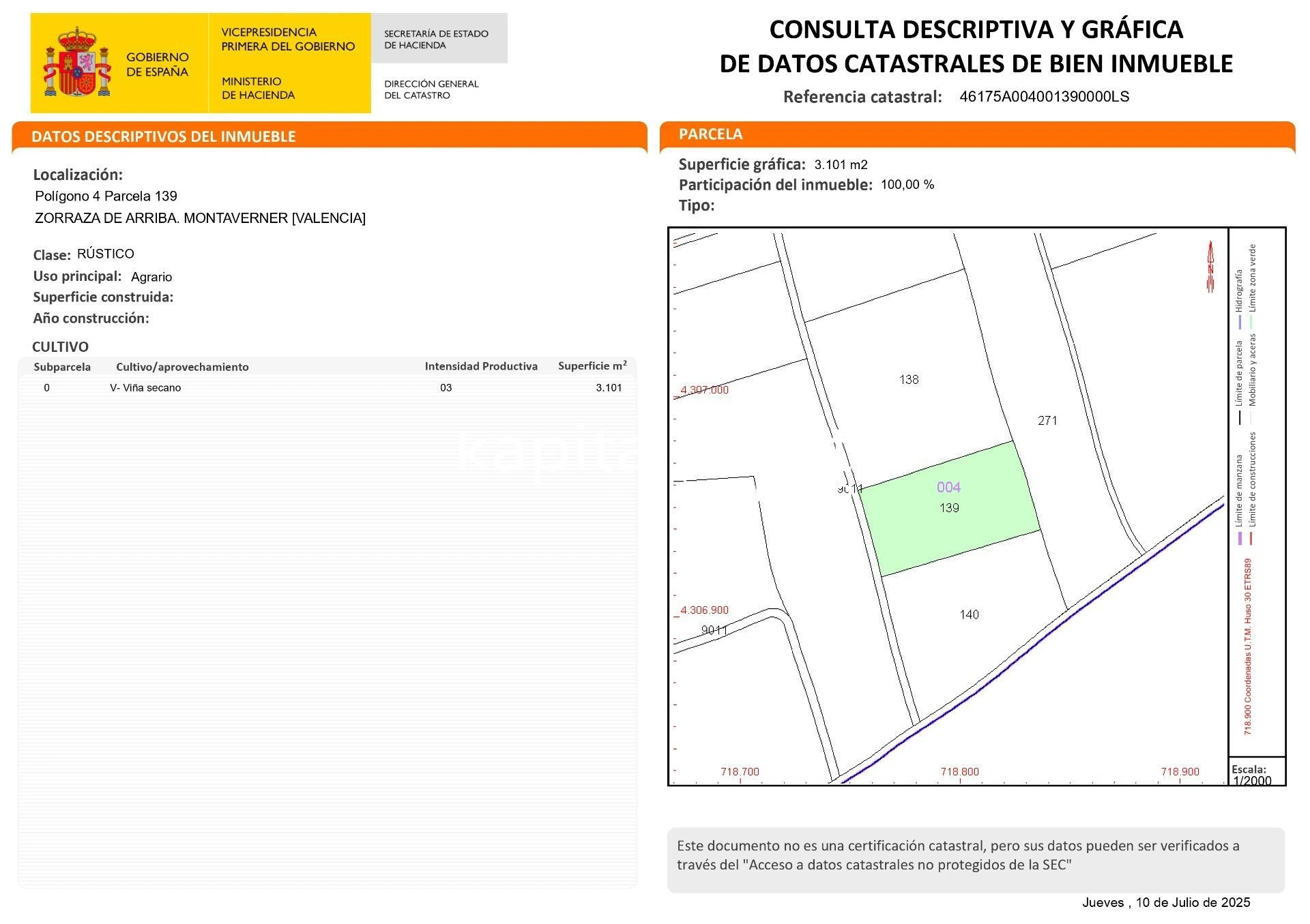 10000 - Parcelas a la venta en Bufali, Montaverner y Alfarrasi