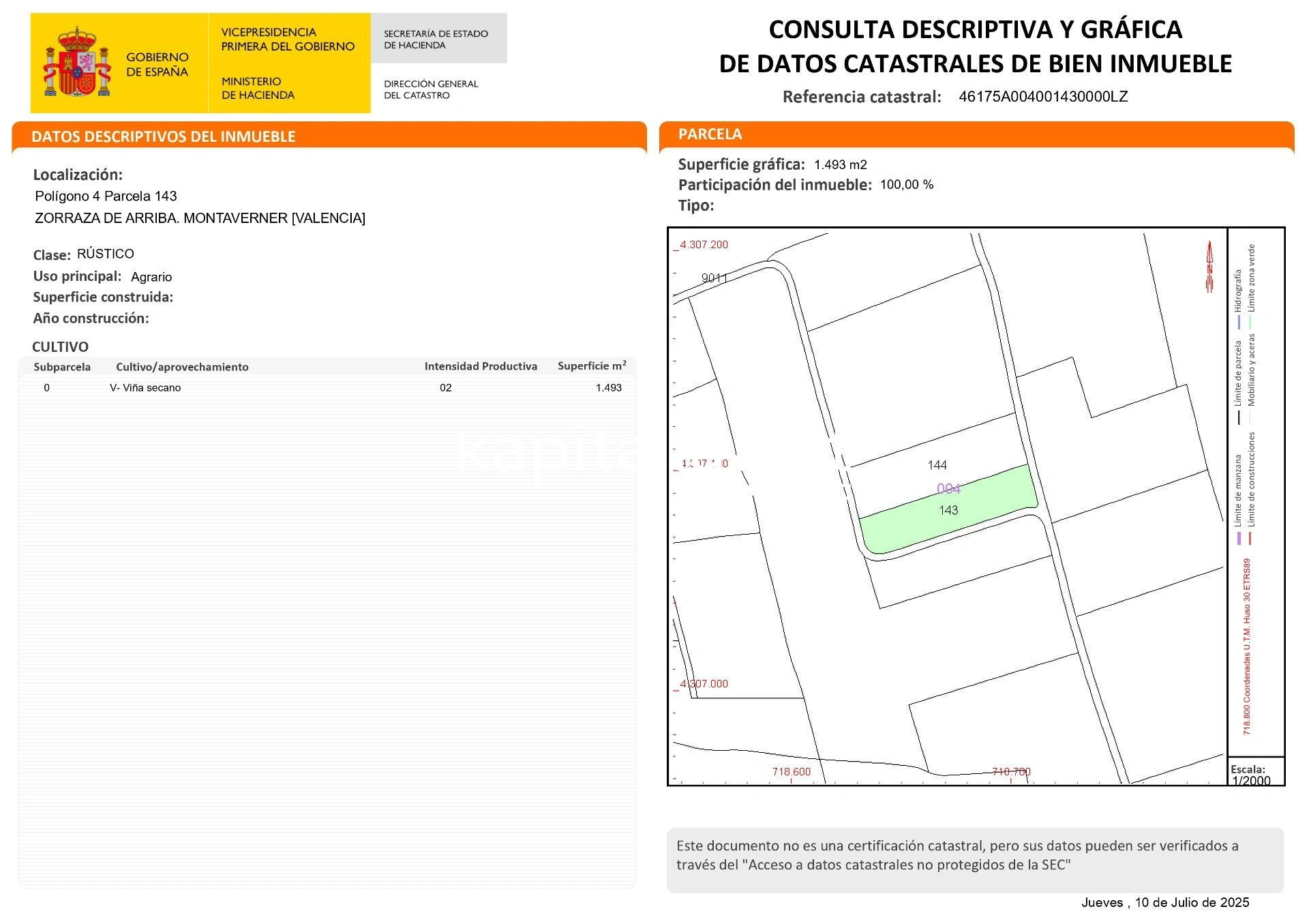 10000 - Parcelas a la venta en Bufali, Montaverner y Alfarrasi