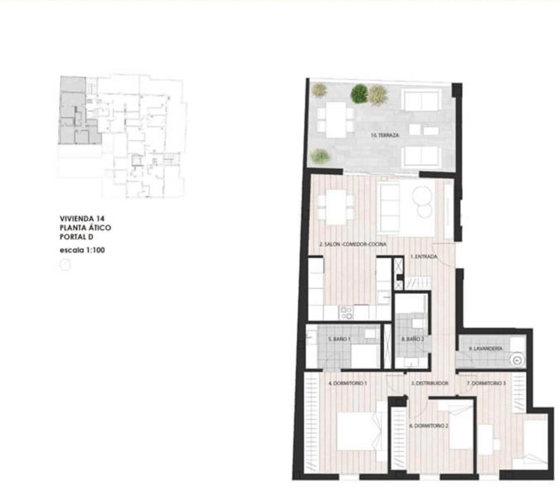 09880 - Obra nueva en ático con espectacular terraza en Xativa