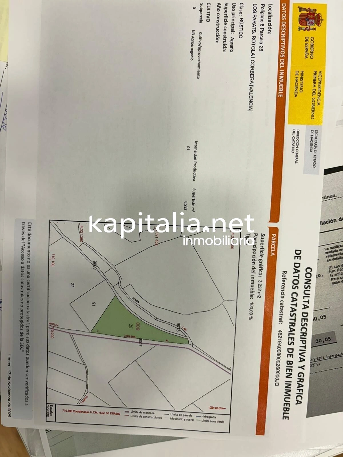 10221 - CAMPO DE NARANJOS A LA VENTA EN ROTGLA-CORBERA