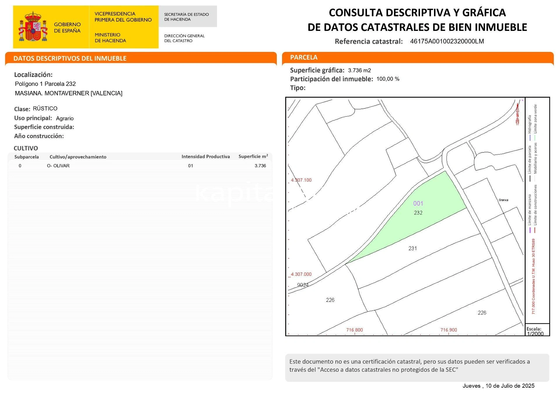10000 - Parcelas a la venta en Bufali, Montaverner y Alfarrasi