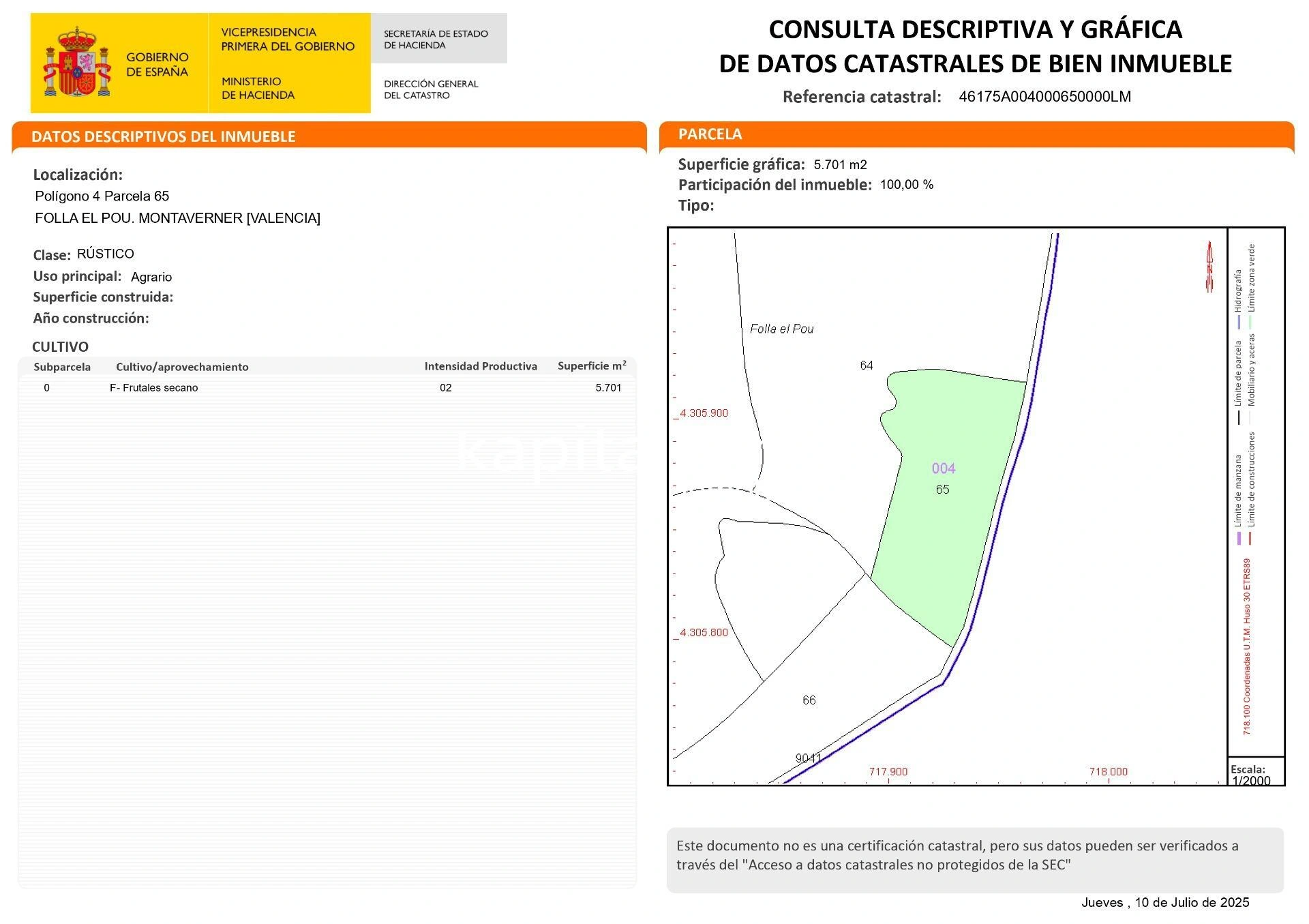 10000 - Parcelas a la venta en Bufali, Montaverner y Alfarrasi