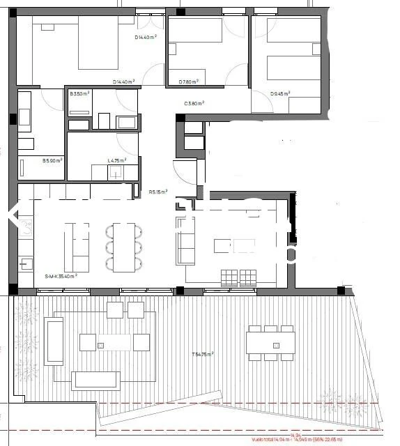 10254 - Penthouse te Verkoop in Ontinyent