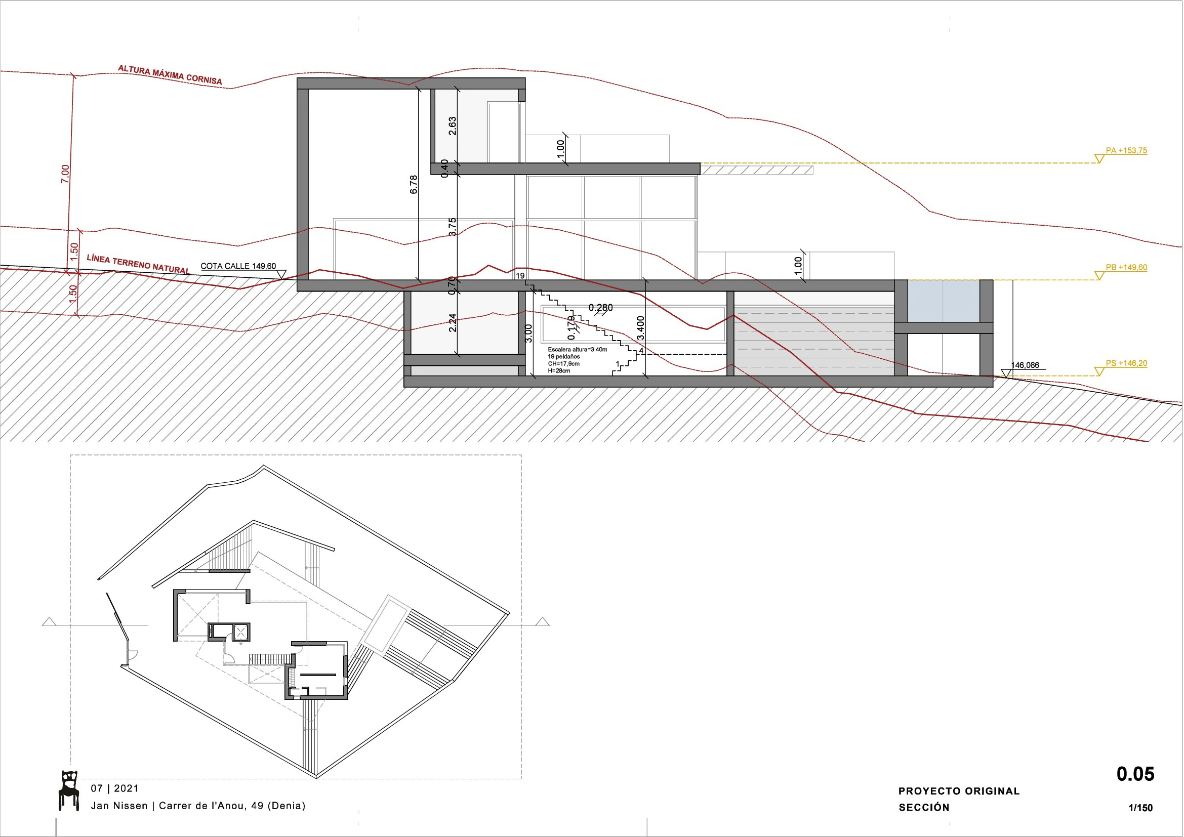 "Montgó House": Proyecto de Autor con Licencia Concedida y Vistas Infinitas en Dénia.