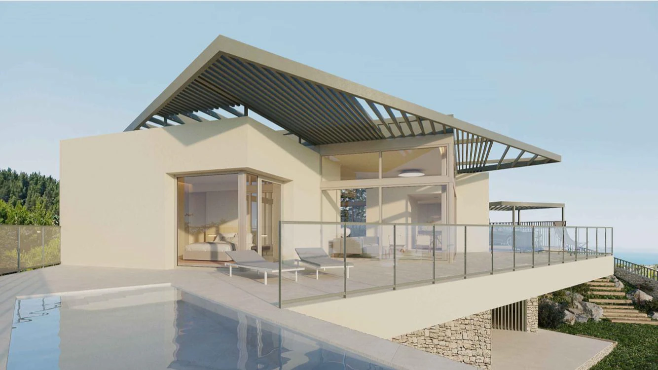 "Montgó House": Proyecto de Autor con Licencia Concedida y Vistas Infinitas en Dénia.