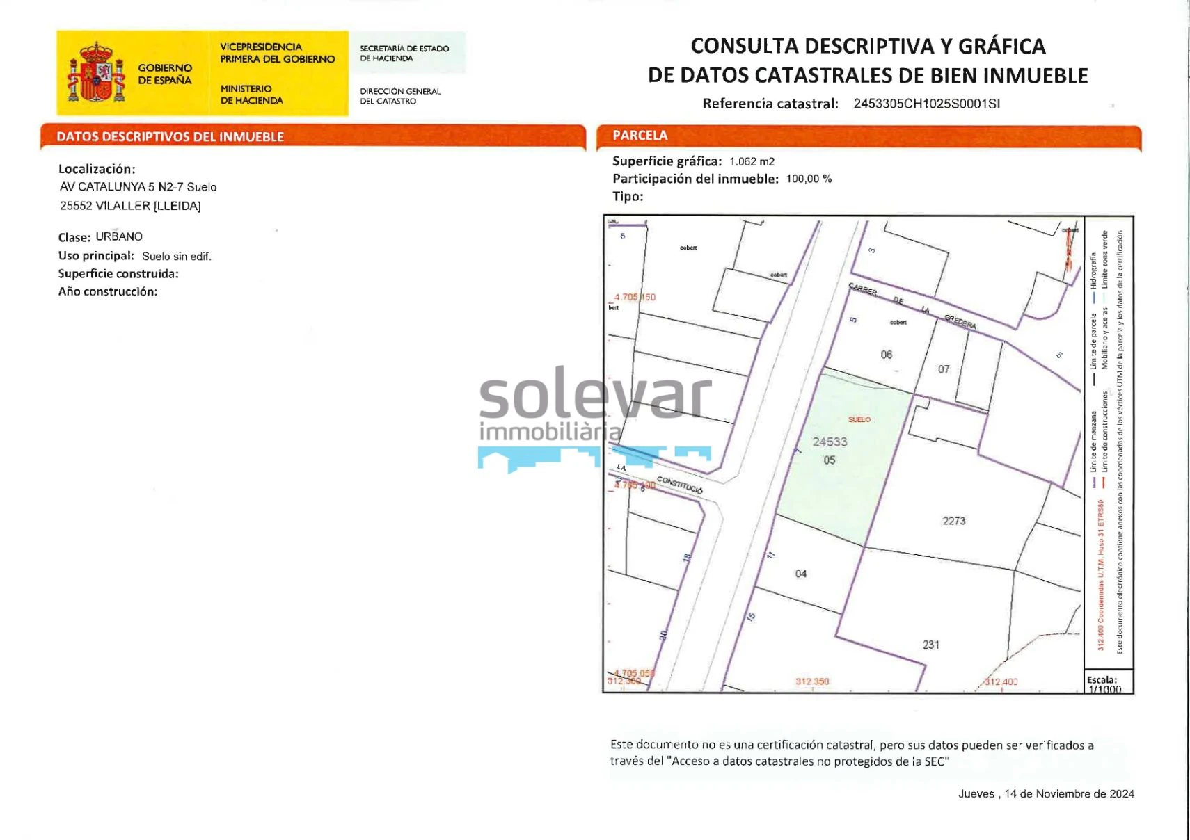 Propiedad en Venta en Vilaller