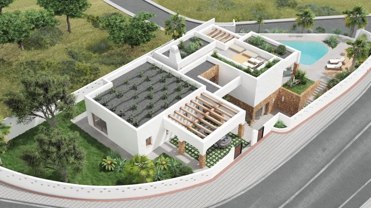 Villa de style Ibiza nouvellement construite à vendre à Pla del Mar Moraira