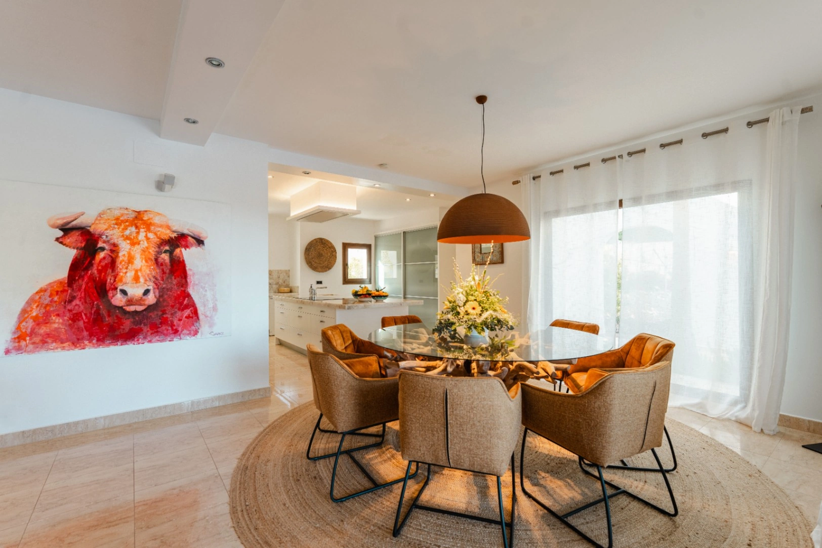 Beautiful Ibicenco Style Villa with Sea Views for Sale in Moraira