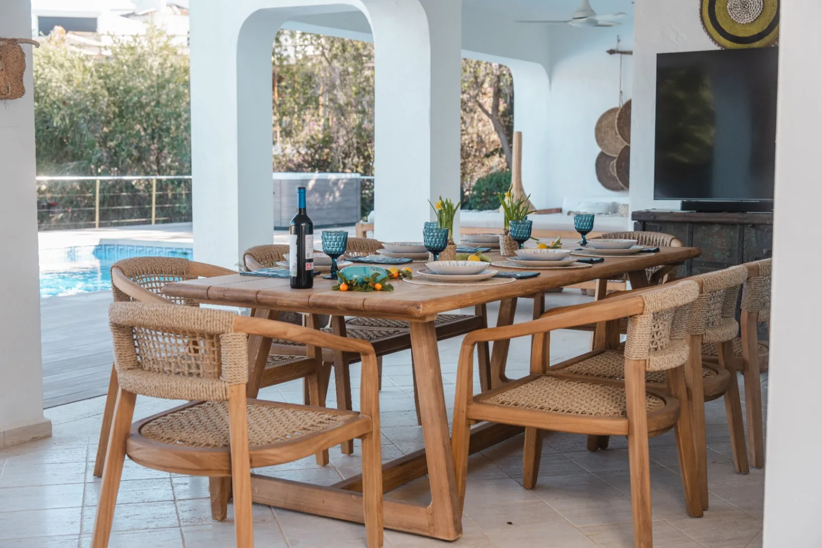 Beautiful Ibicenco Style Villa with Sea Views for Sale in Moraira