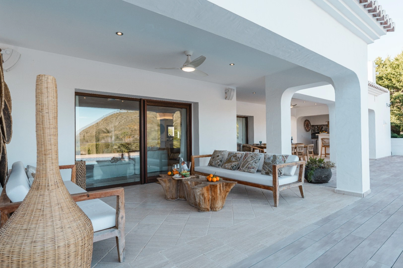 Beautiful Ibicenco Style Villa with Sea Views for Sale in Moraira