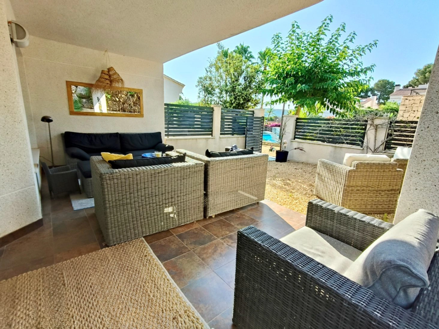 Reihenhaus mit Garten und Pool in ruhiger Wohnanlage in Moraira